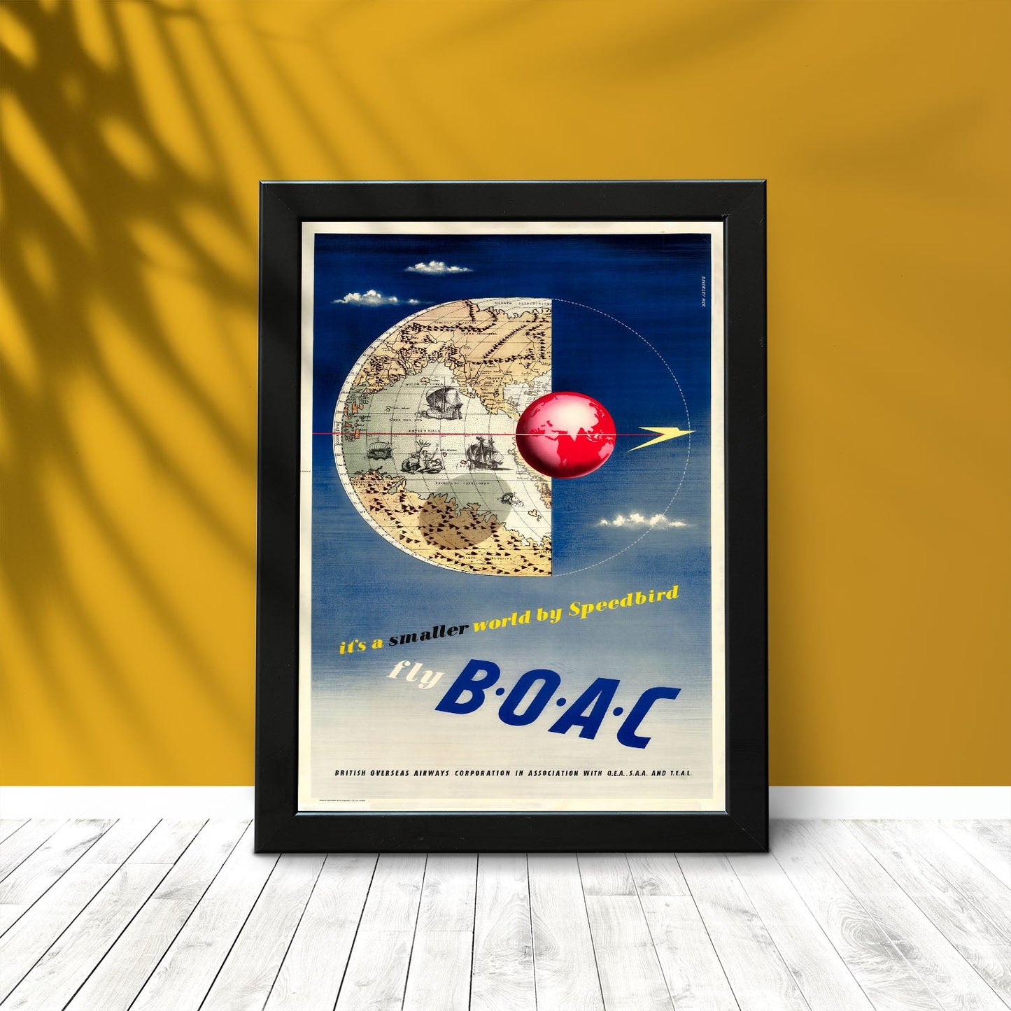 BOAC-vintage-airline-poster-map-Artwork-Nacnic-Nacnic Estudio SL
