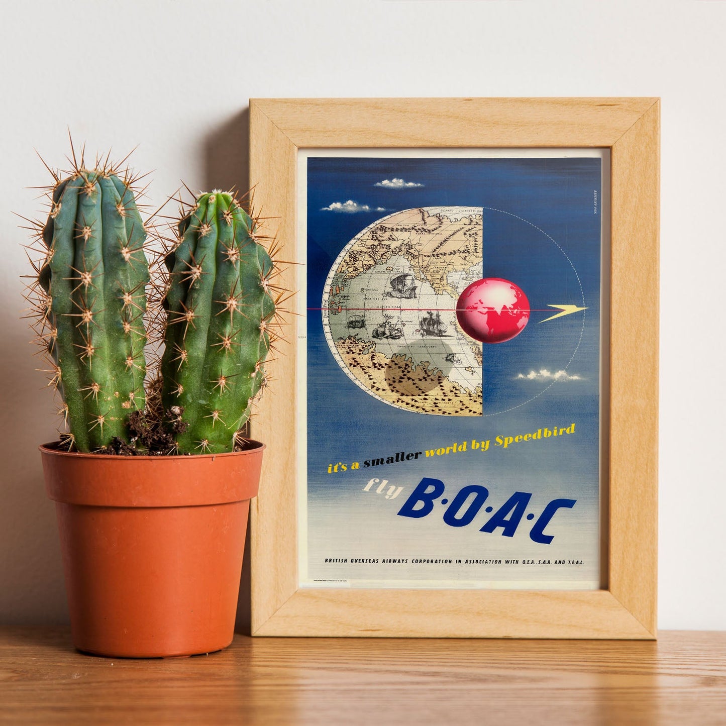 BOAC-vintage-airline-poster-map-Artwork-Nacnic-Nacnic Estudio SL