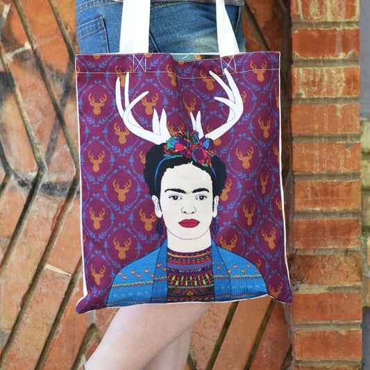 Bolsa tote de Frida vintage cuernos-Nacnic-Nacnic Estudio SL-para cada dia