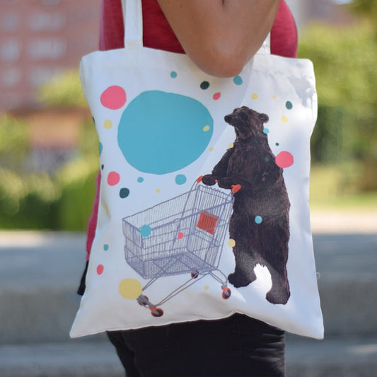 Bolsa tote de Oso carrito de la compra-Nacnic-Nacnic Estudio SL-para cada dia