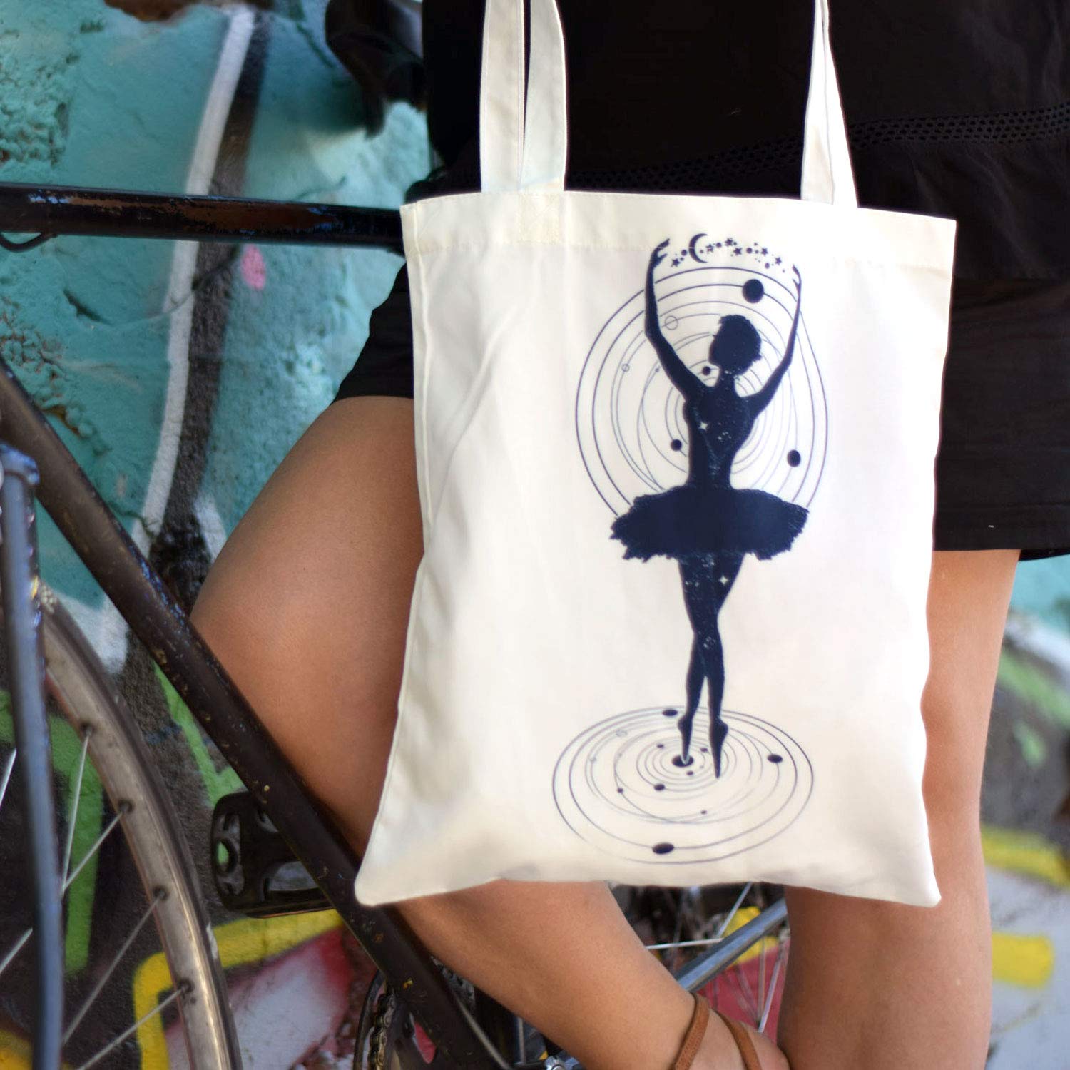 Bolsa Tote de tela, Diseño Bailarina en el Cosmos