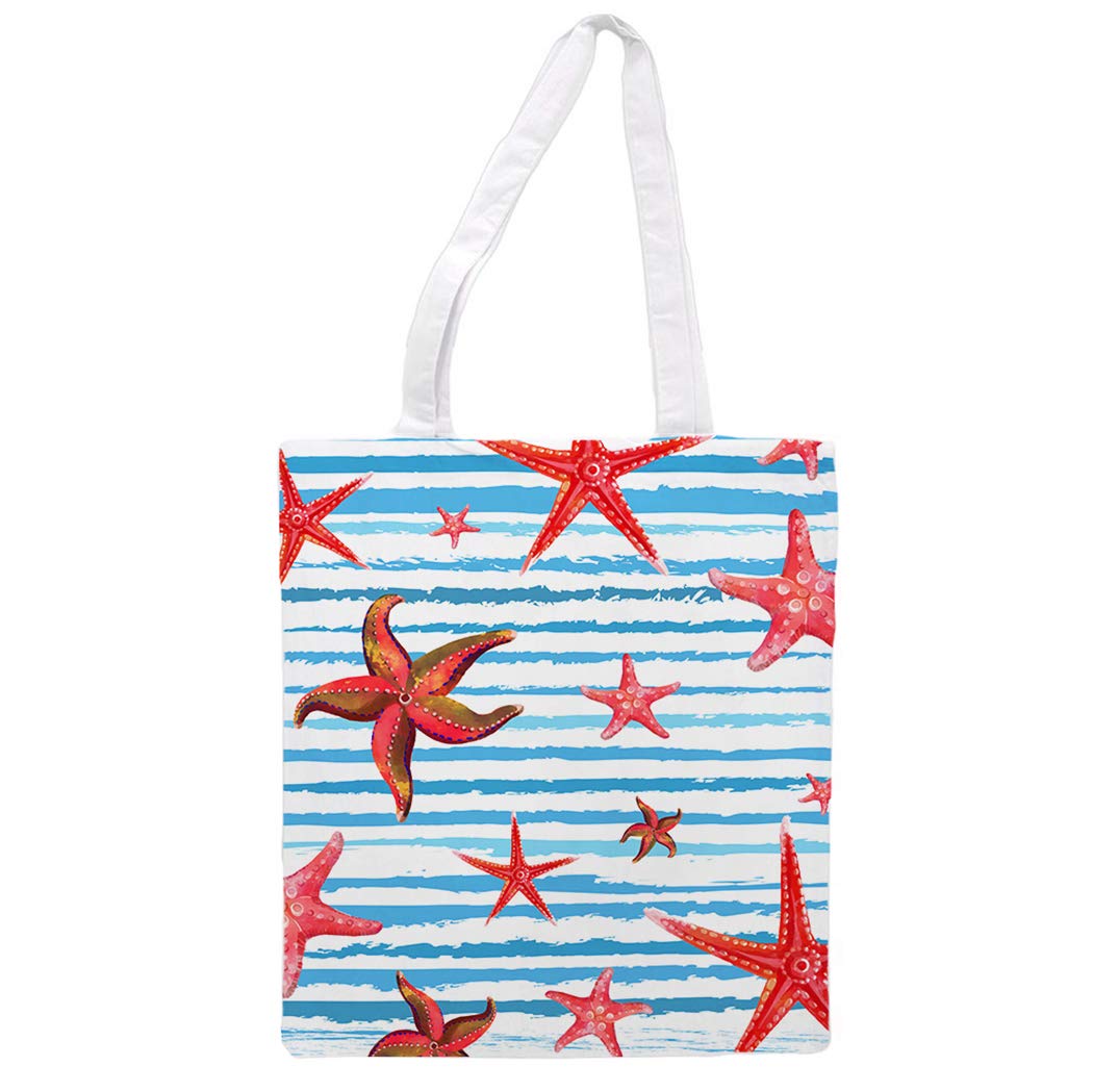 Bolsa Tote de tela | Diseño Estrellas de mar | Bolso con asas largas multiusos, reutilizable y ecológico.-Nacnic-Nacnic Estudio SL-para cada dia