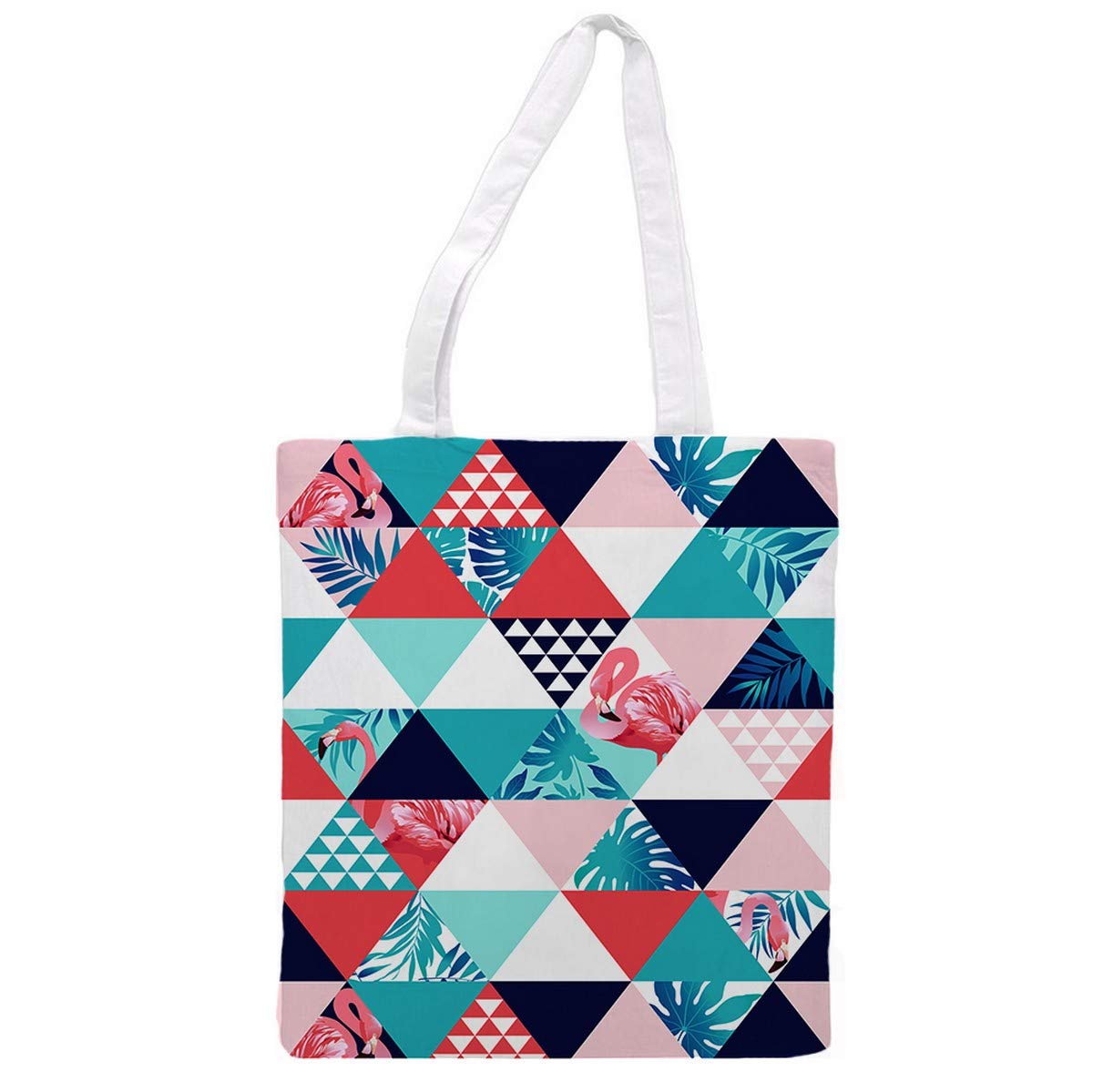 Bolsa Tote de tela | Diseño Flamenco Geométrico | Tote Bag con asas largas multiusos, reutilizable y ecológica.-Nacnic-Nacnic Estudio SL-para cada dia