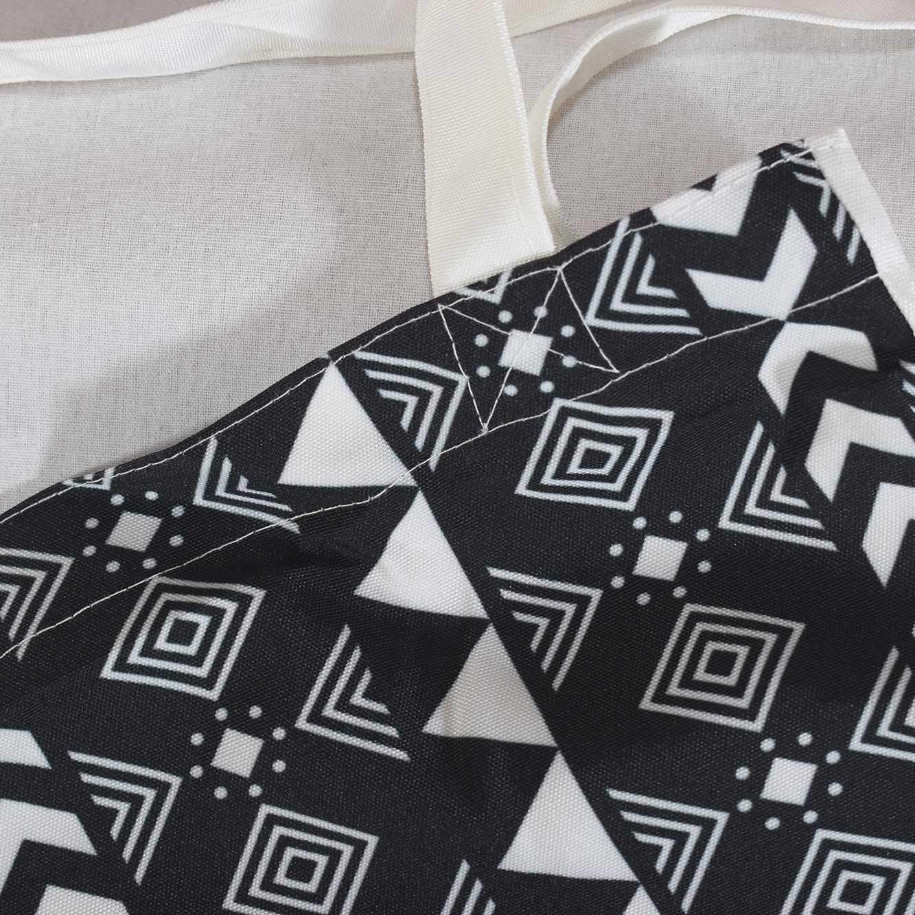 Bolsa Tote de tela | Diseño Geométrico Blanco y Negro | Bolso con asas largas multiusos, reutilizable y ecológico.-Nacnic-Nacnic Estudio SL-para cada dia