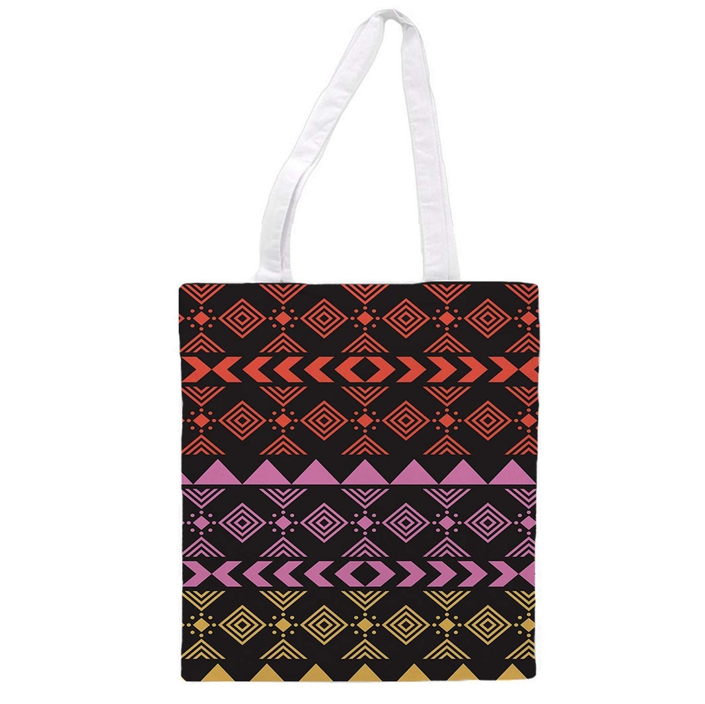 Bolsa Tote de tela | Diseño Geométrico Fluorescente | Tote Bag con asas largas multiusos, reutilizable y ecológica.-Nacnic-Nacnic Estudio SL-para cada dia