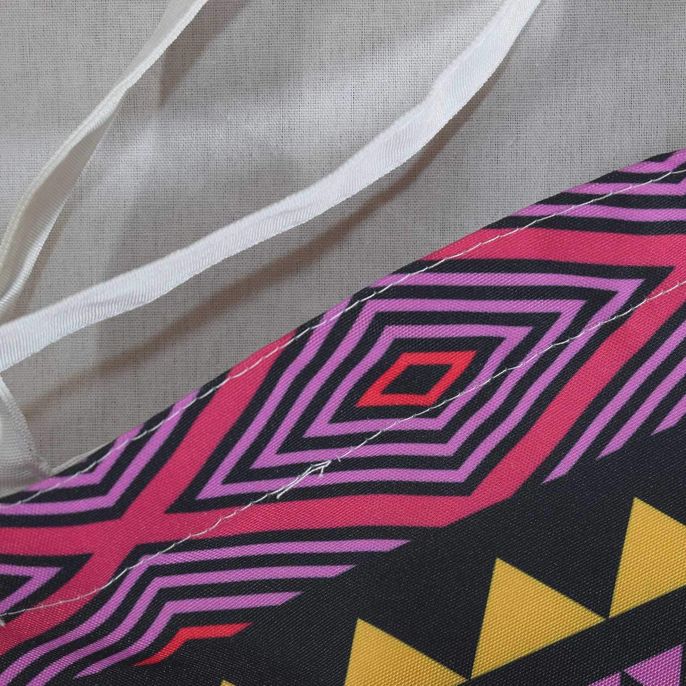 Bolsa Tote de tela | Estampado Geométrico Morado y Amarillo | Tote Bag con asas largas multiusos, reutilizable y ecológica.-Nacnic-Nacnic Estudio SL-para cada dia