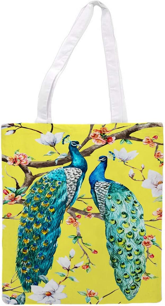 Bolsa tote de tela PAVOS REALES LLENOS DE COLOR. Bandolera multiusos. Bolso de mano. Bolsa tote reutilizable.-Nacnic-Nacnic Estudio SL-para cada dia