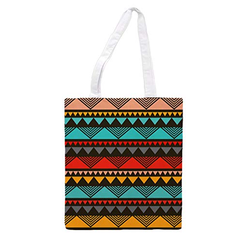Bolsa tote de tela TRIANGULOS NATIVO AMERICANOS. Bandolera multiusos. Bolso de mano. Bolsa tote reutilizable.-Nacnic-Nacnic Estudio SL-para cada dia