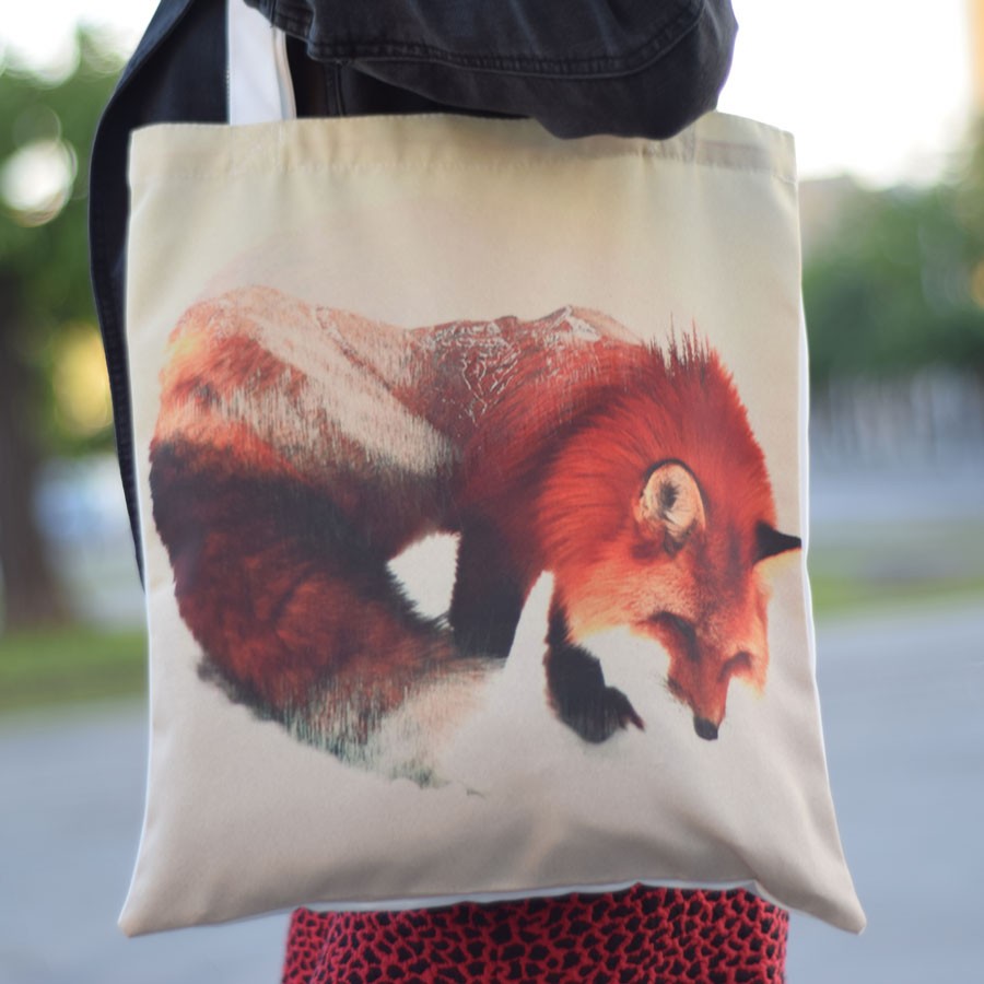 Bolsa tote de Zorro invernal-Nacnic-Nacnic Estudio SL-para cada dia
