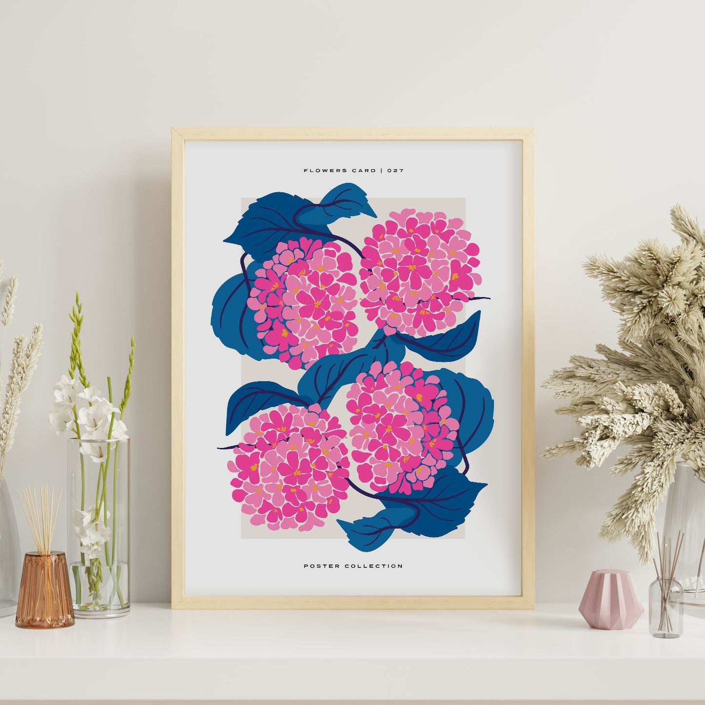 Boquet of Hydrangea-Artwork-Nacnic-Nacnic Estudio SL