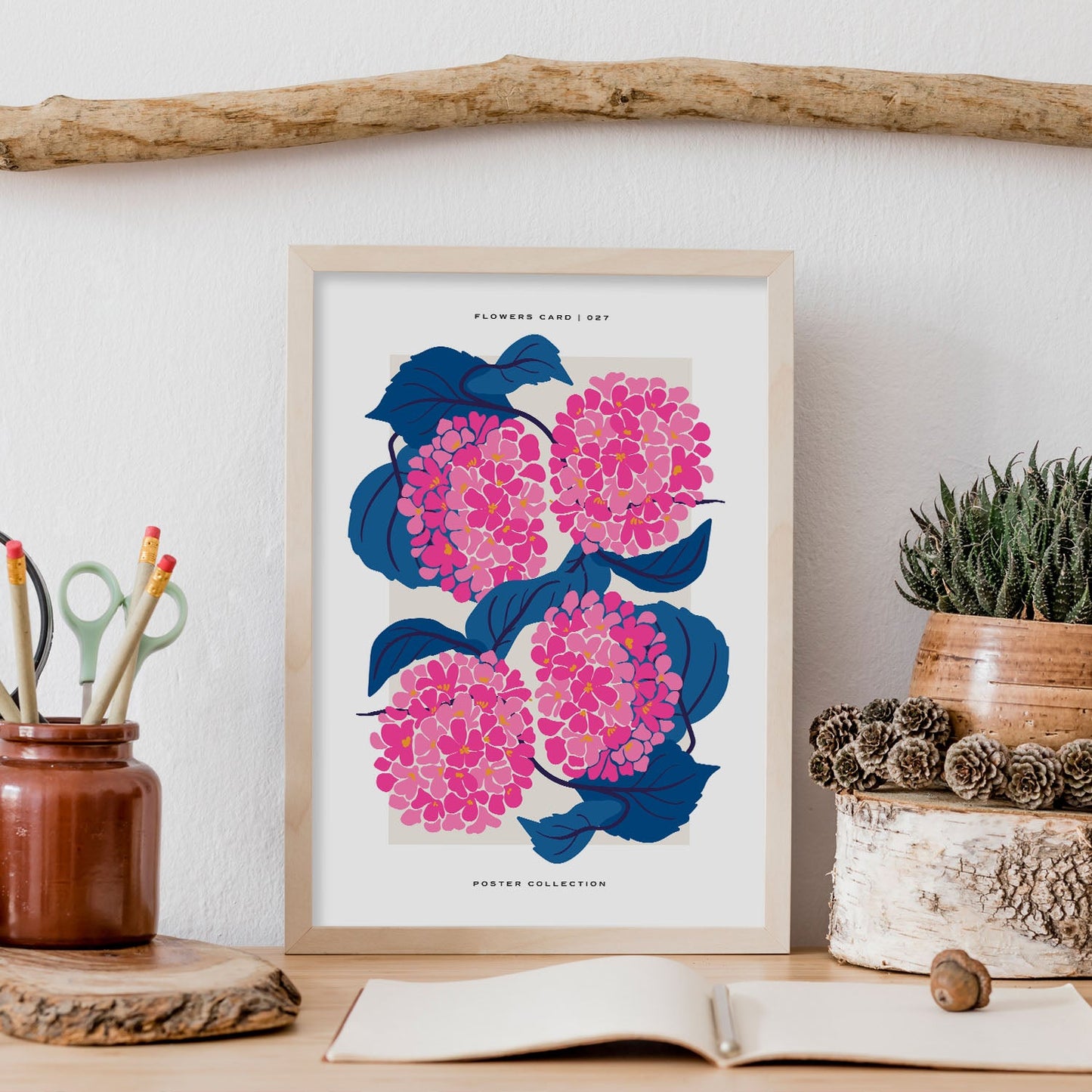 Boquet of Hydrangea-Artwork-Nacnic-Nacnic Estudio SL