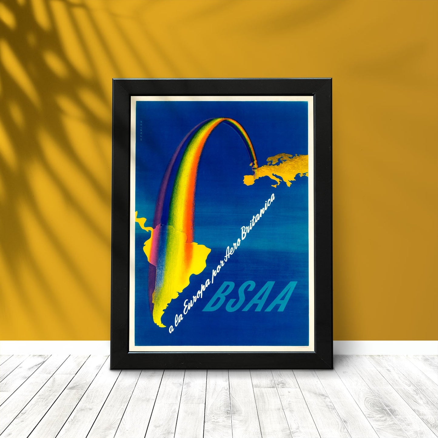 BSAA-Vintage-airline-poster-Artwork-Nacnic-Nacnic Estudio SL