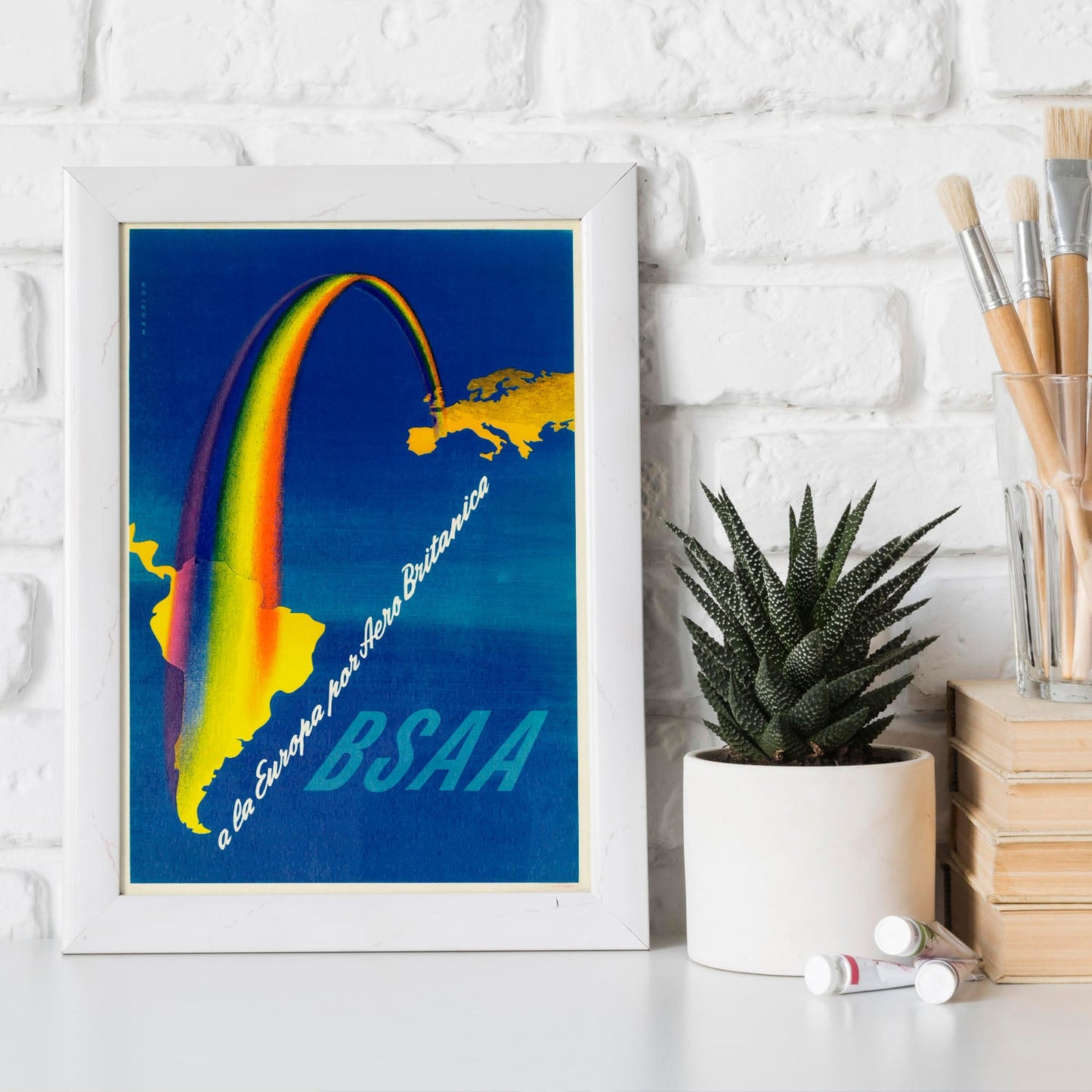 BSAA-Vintage-airline-poster-Artwork-Nacnic-Nacnic Estudio SL