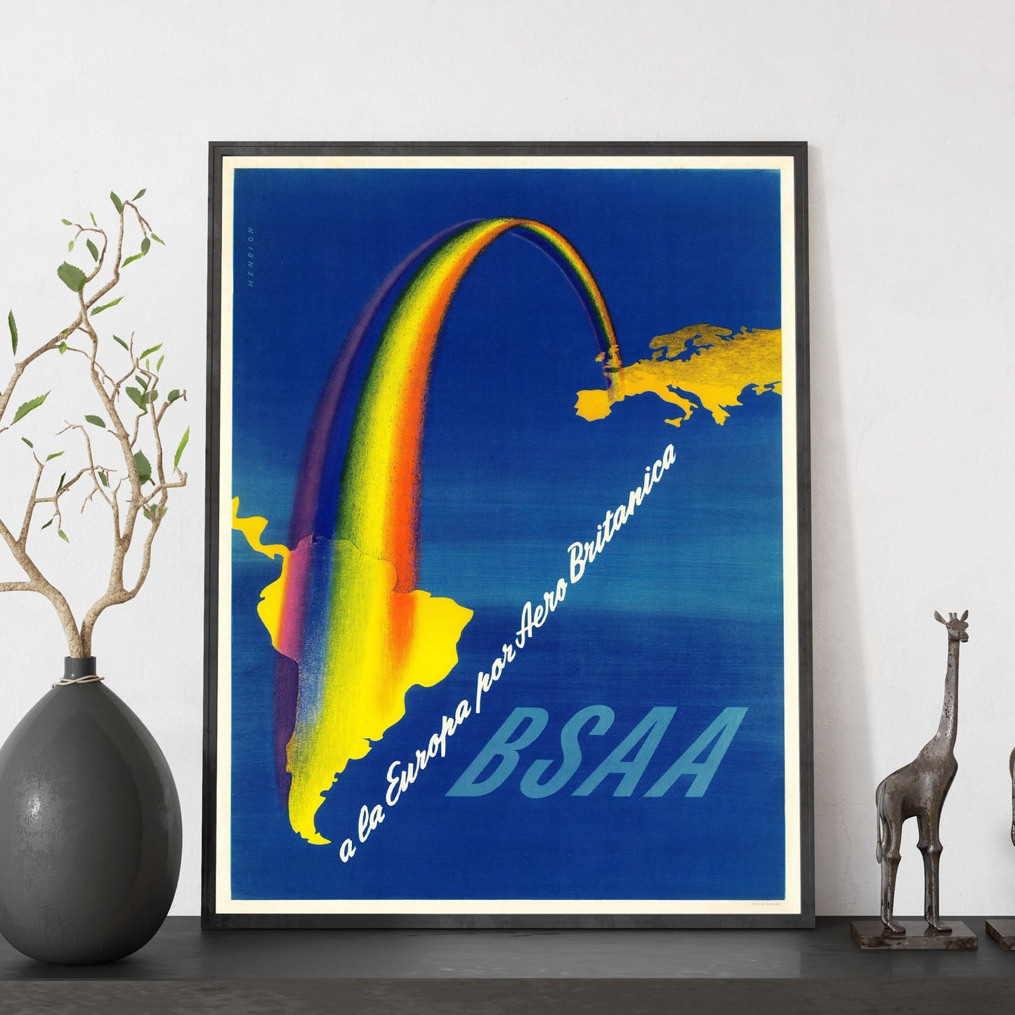 BSAA-Vintage-airline-poster-Artwork-Nacnic-Nacnic Estudio SL