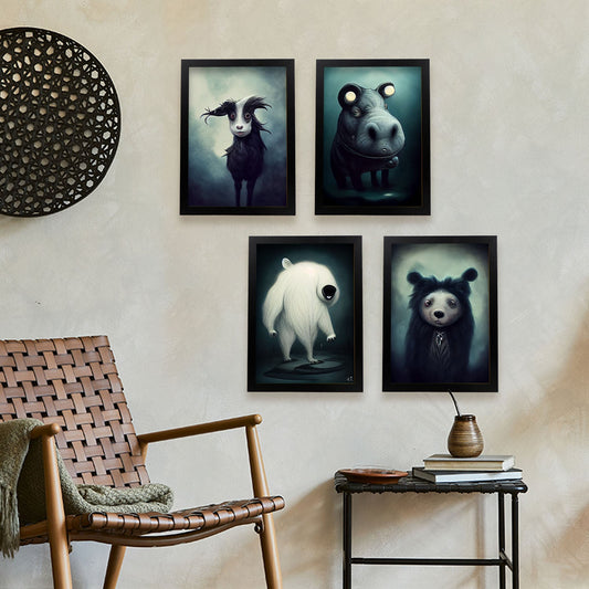 Burton style Animal Illustrations and Posters inspired by Burton's Dark and Goth art Interior Design and Decoration Set Collection 3-Artwork-Nacnic-Nacnic Estudio SL
