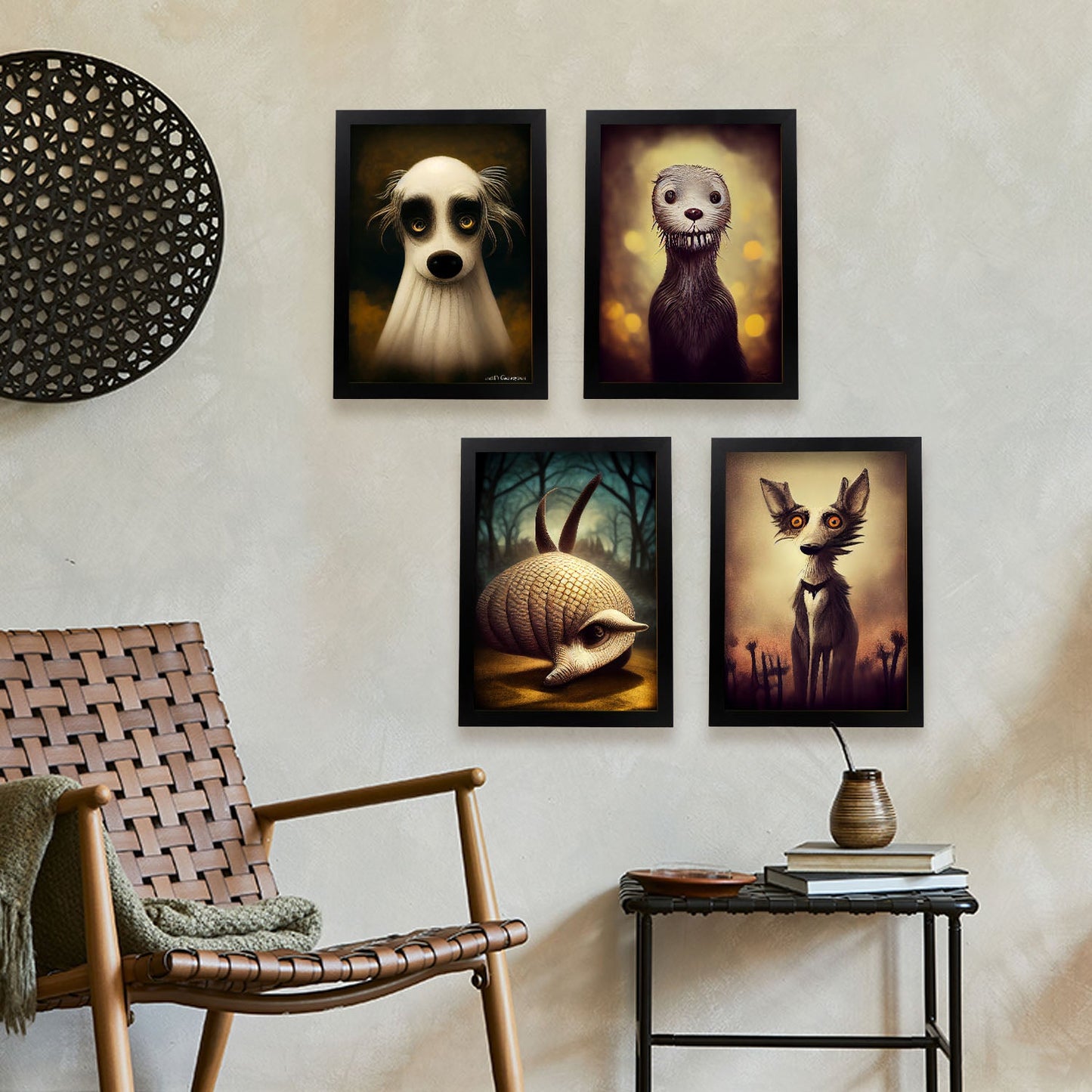 Burton style Animal Illustrations and Posters inspired by Burton's Dark and Goth art Interior Design and Decoration Set Collection 8-Artwork-Nacnic-Nacnic Estudio SL