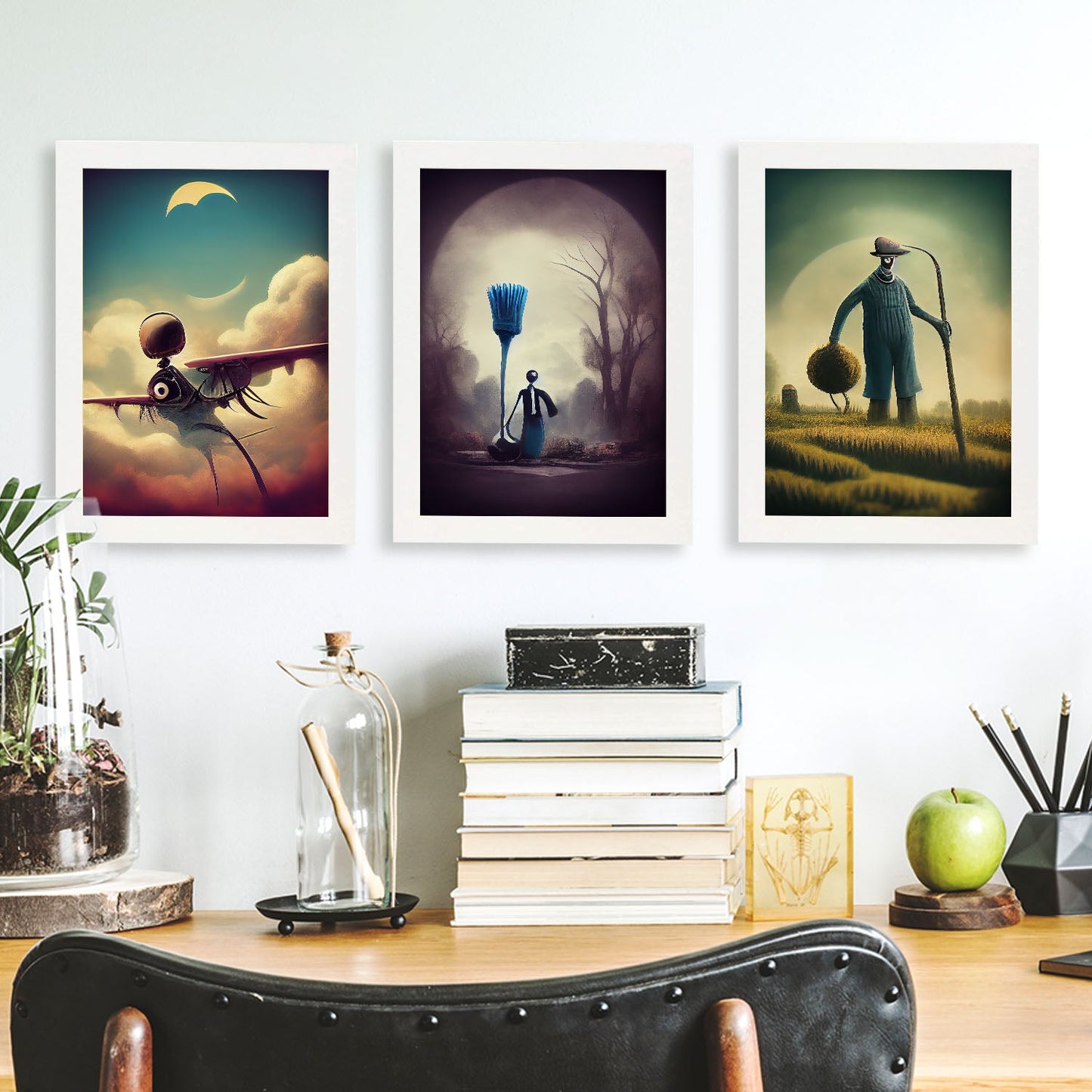 Burton style Animal Illustrations and Posters inspired by Burton's Dark and Goth art Interior Design and Decoration Sets Collection 12-Artwork-Nacnic-Nacnic Estudio SL