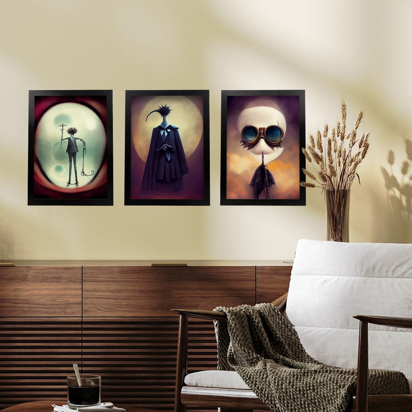 Burton style Animal Illustrations and Posters inspired by Burton's Dark and Goth art Interior Design and Decoration Sets Collection 16-Artwork-Nacnic-Nacnic Estudio SL