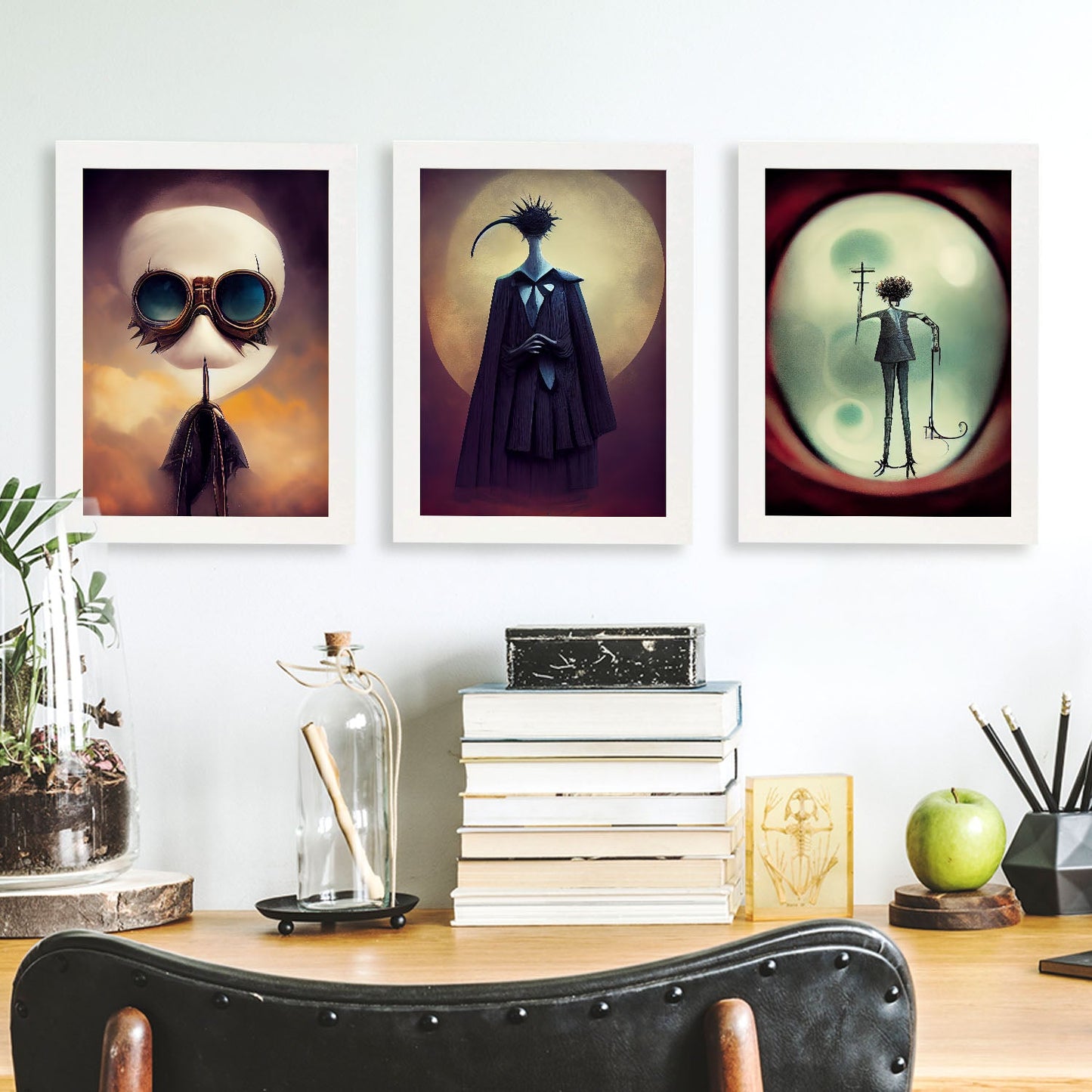 Burton style Animal Illustrations and Posters inspired by Burton's Dark and Goth art Interior Design and Decoration Sets Collection 16-Artwork-Nacnic-Nacnic Estudio SL