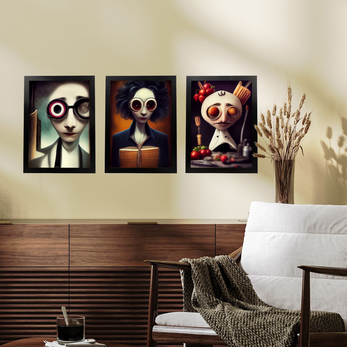 Burton style Animal Illustrations and Posters inspired by Burton's Dark and Goth art Interior Design and Decoration Sets Collection 18-Artwork-Nacnic-Nacnic Estudio SL