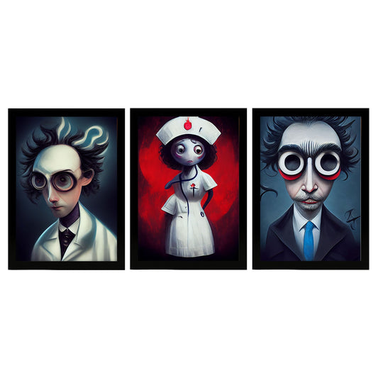 Burton style Animal Illustrations and Posters inspired by Burton's Dark and Goth art Interior Design and Decoration Sets Collection 19-Artwork-Nacnic-A4-Sin Marco-Nacnic Estudio SL
