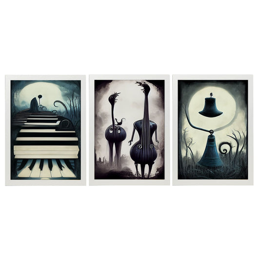 Burton style Animal Illustrations and Posters inspired by Burton's Dark and Goth art Interior Design and Decoration Sets Collection 2-Artwork-Nacnic-A4-Marco Blanco-Nacnic Estudio SL