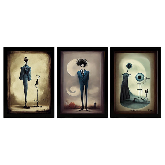 Burton style Animal Illustrations and Posters inspired by Burton's Dark and Goth art Interior Design and Decoration Sets Collection 20-Artwork-Nacnic-A4-Sin Marco-Nacnic Estudio SL