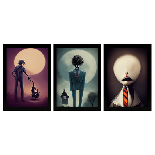 Burton style Animal Illustrations and Posters inspired by Burton's Dark and Goth art Interior Design and Decoration Sets Collection 22-Artwork-Nacnic-A4-Sin Marco-Nacnic Estudio SL
