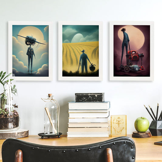Burton style Animal Illustrations and Posters inspired by Burton's Dark and Goth art Interior Design and Decoration Sets Collection 23-Artwork-Nacnic-Nacnic Estudio SL