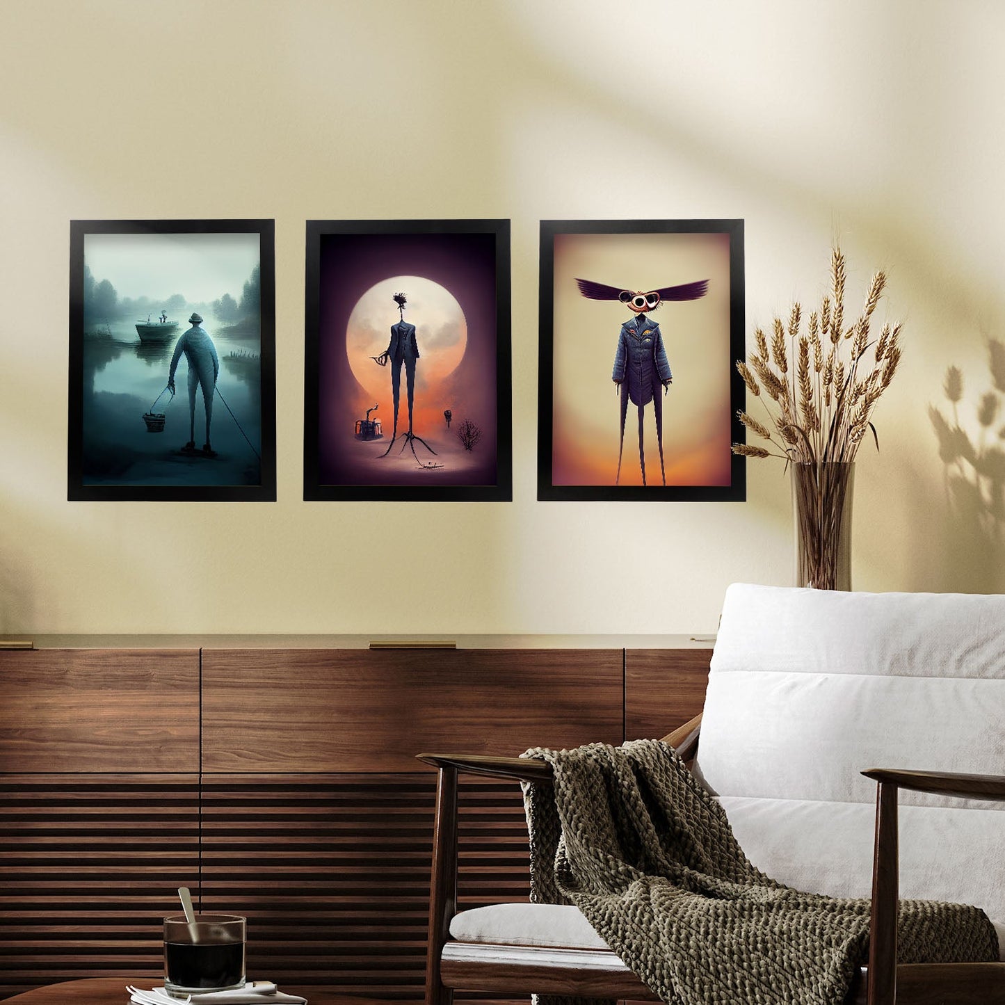 Burton style Animal Illustrations and Posters inspired by Burton's Dark and Goth art Interior Design and Decoration Sets Collection 26-Artwork-Nacnic-Nacnic Estudio SL