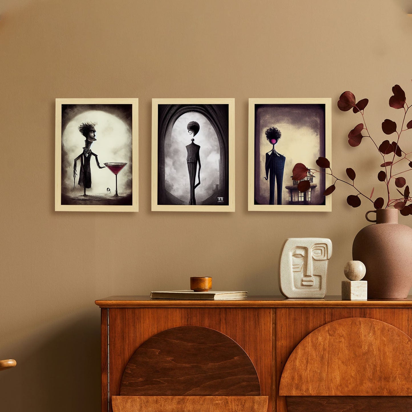 Burton style Animal Illustrations and Posters inspired by Burton's Dark and Goth art Interior Design and Decoration Sets Collection 27-Artwork-Nacnic-Nacnic Estudio SL