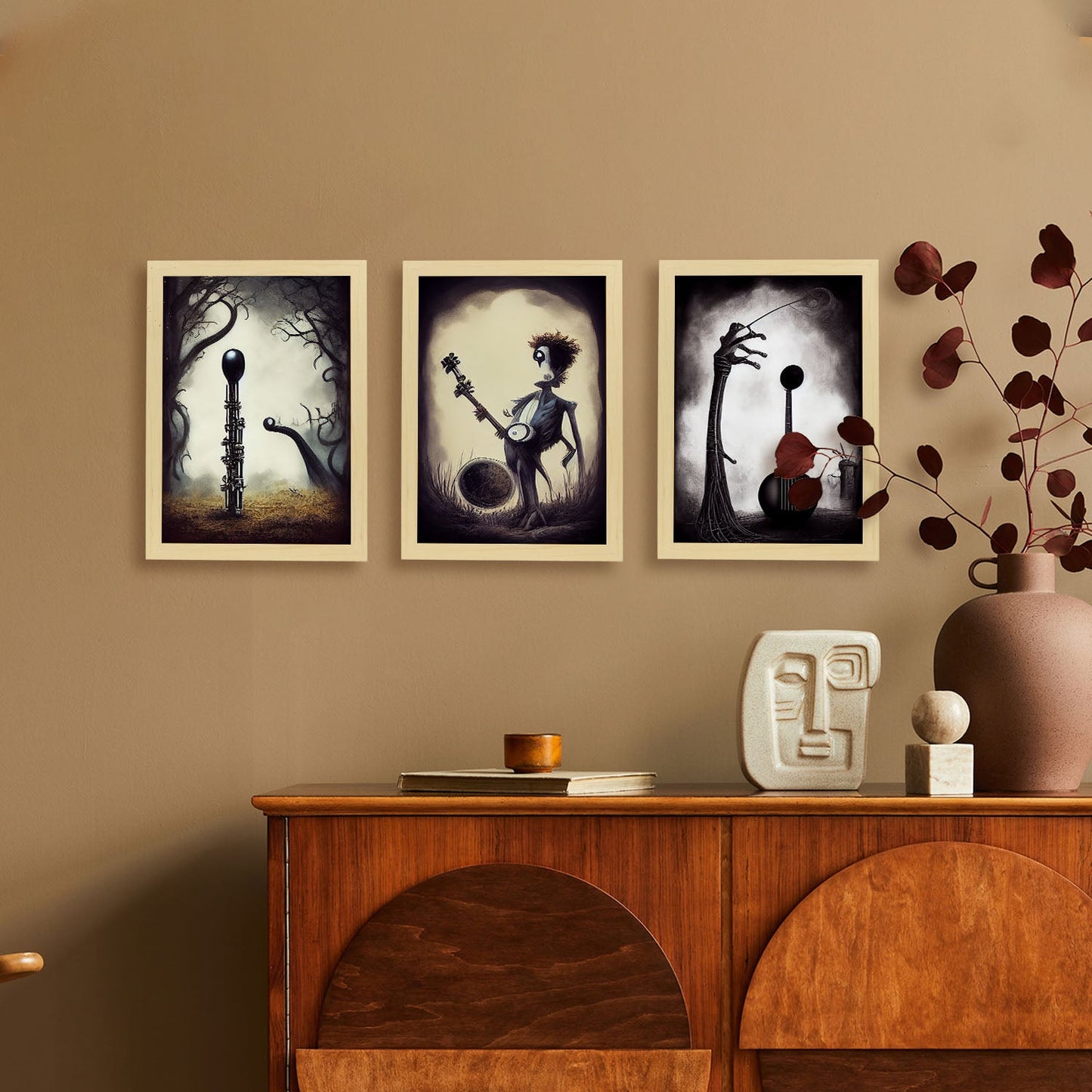 Burton style Animal Illustrations and Posters inspired by Burton's Dark and Goth art Interior Design and Decoration Sets Collection 3-Artwork-Nacnic-Nacnic Estudio SL