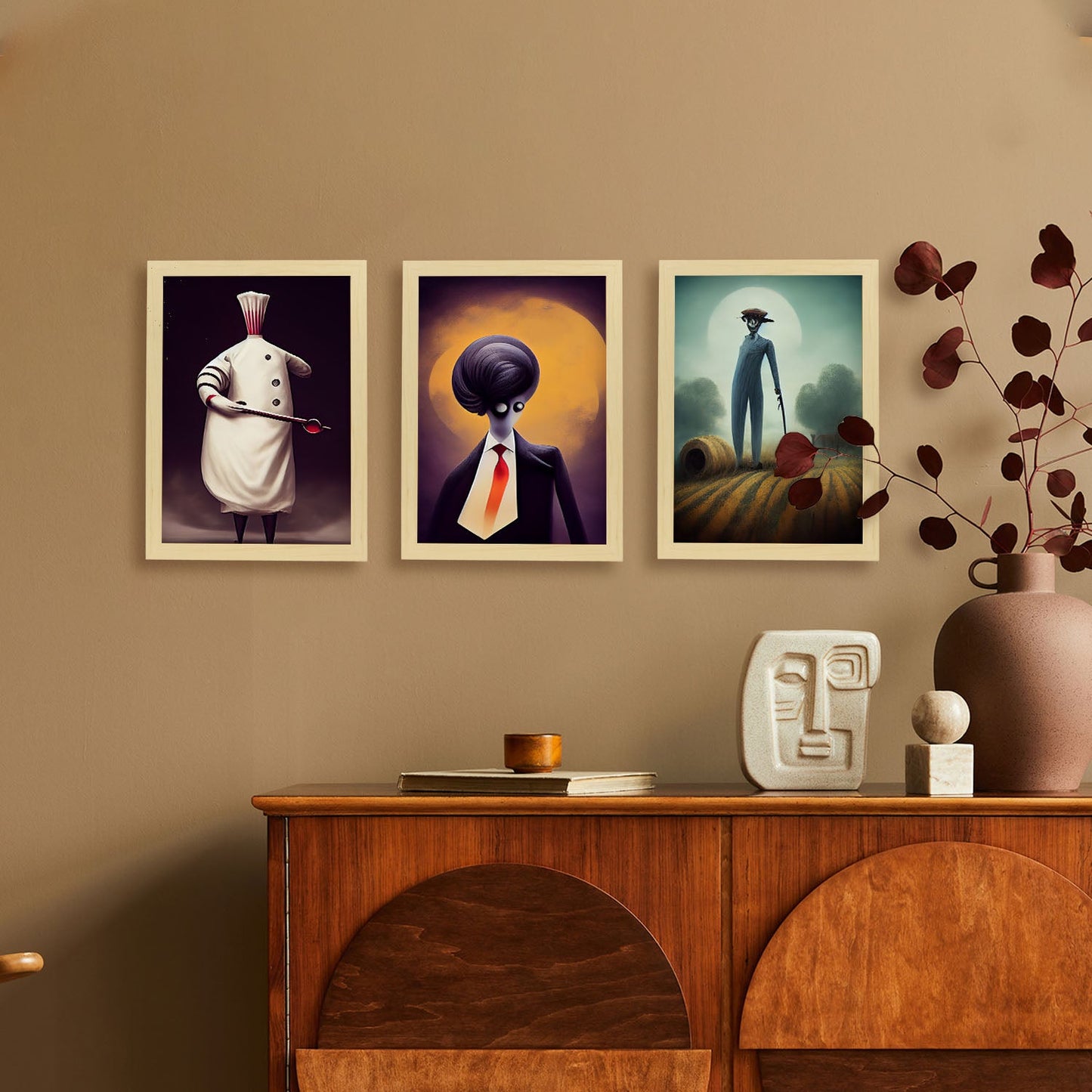 Burton style Animal Illustrations and Posters inspired by Burton's Dark and Goth art Interior Design and Decoration Sets Collection 30-Artwork-Nacnic-Nacnic Estudio SL