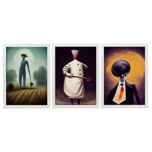 Burton style Animal Illustrations and Posters inspired by Burton's Dark and Goth art Interior Design and Decoration Sets Collection 30-Artwork-Nacnic-A4-Marco Blanco-Nacnic Estudio SL
