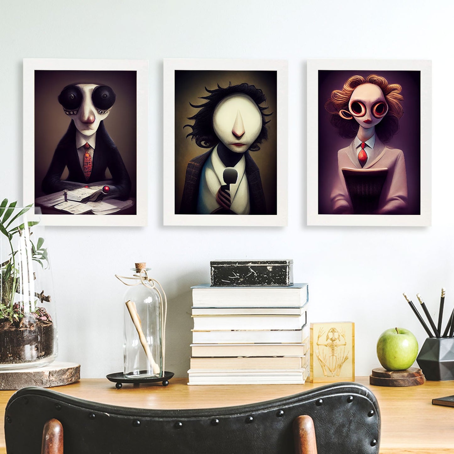 Burton style Animal Illustrations and Posters inspired by Burton's Dark and Goth art Interior Design and Decoration Sets Collection 8-Artwork-Nacnic-Nacnic Estudio SL