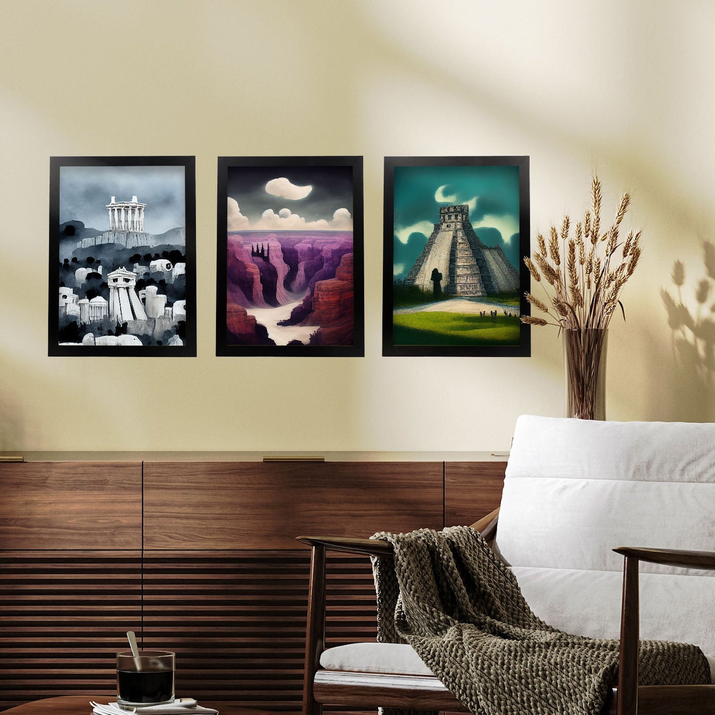 Burton style Illustrations of monuments and cities inspired by Burton's Dark and Goth art Interior Design and Decoration Set Collection 11-Artwork-Nacnic-Nacnic Estudio SL