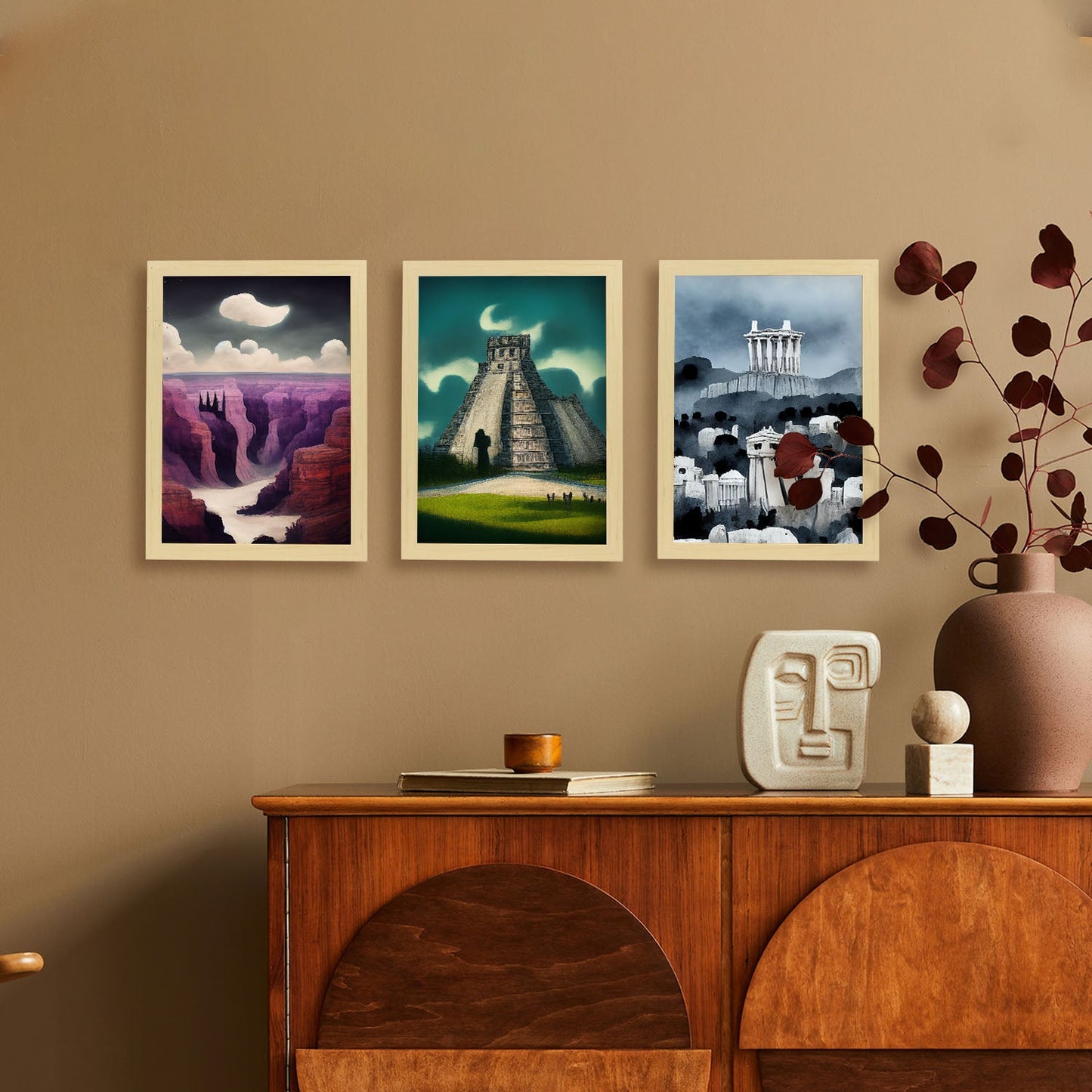 Burton style Illustrations of monuments and cities inspired by Burton's Dark and Goth art Interior Design and Decoration Set Collection 11-Artwork-Nacnic-Nacnic Estudio SL