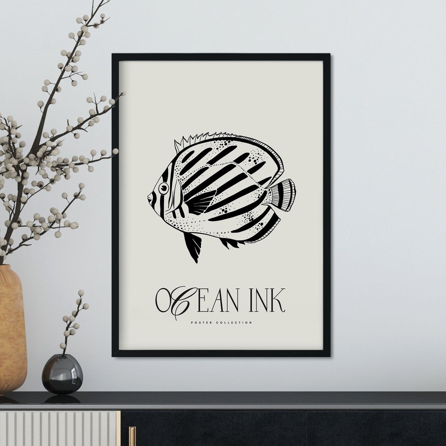 Butterflyfish Stencils-Artwork-Nacnic-Nacnic Estudio SL