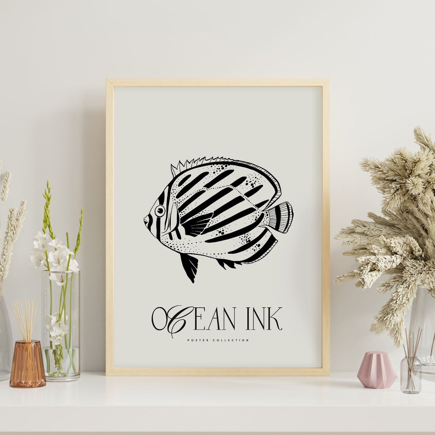 Butterflyfish Stencils-Artwork-Nacnic-Nacnic Estudio SL