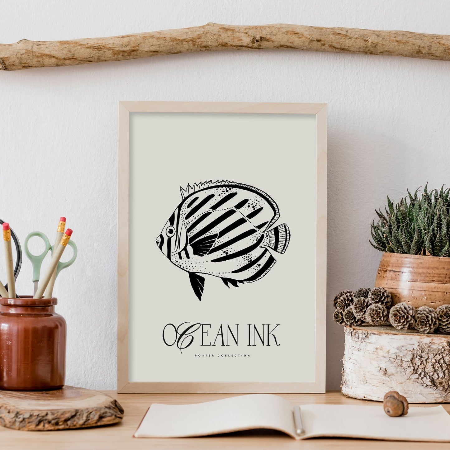 Butterflyfish Stencils-Artwork-Nacnic-Nacnic Estudio SL