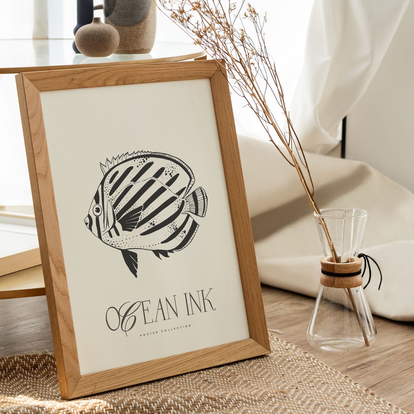 Butterflyfish Stencils-Artwork-Nacnic-Nacnic Estudio SL
