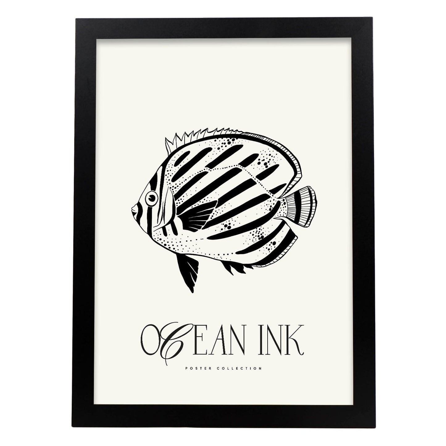 Butterflyfish Stencils-Artwork-Nacnic-A3-Sin marco-Nacnic Estudio SL