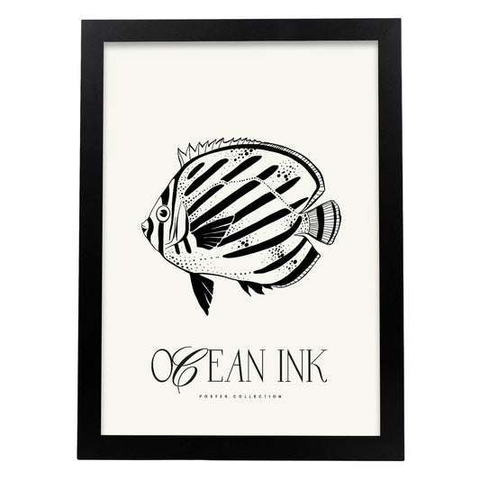 Butterflyfish Stencils-Artwork-Nacnic-A3-Sin marco-Nacnic Estudio SL