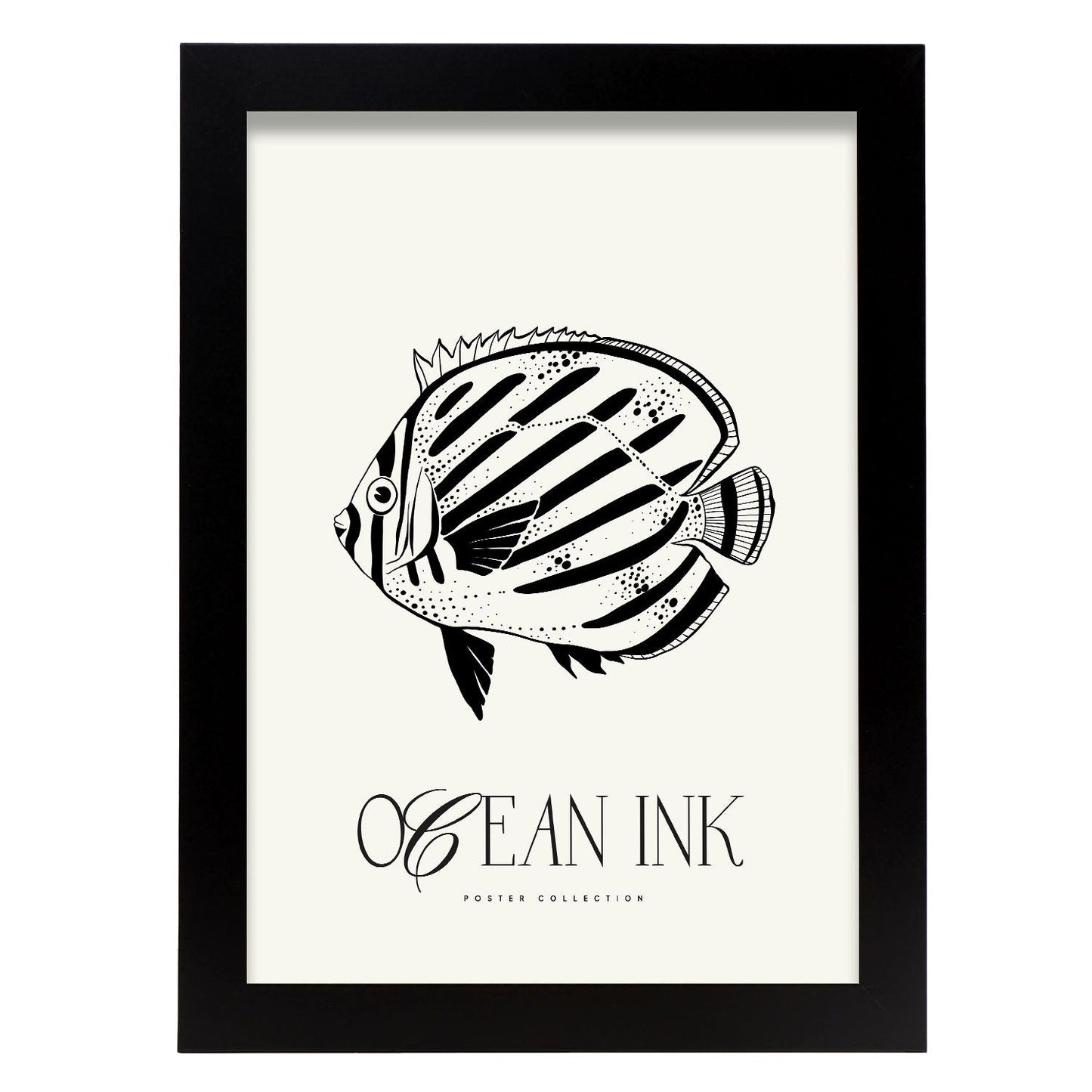Butterflyfish Stencils-Artwork-Nacnic-A4-Sin marco-Nacnic Estudio SL