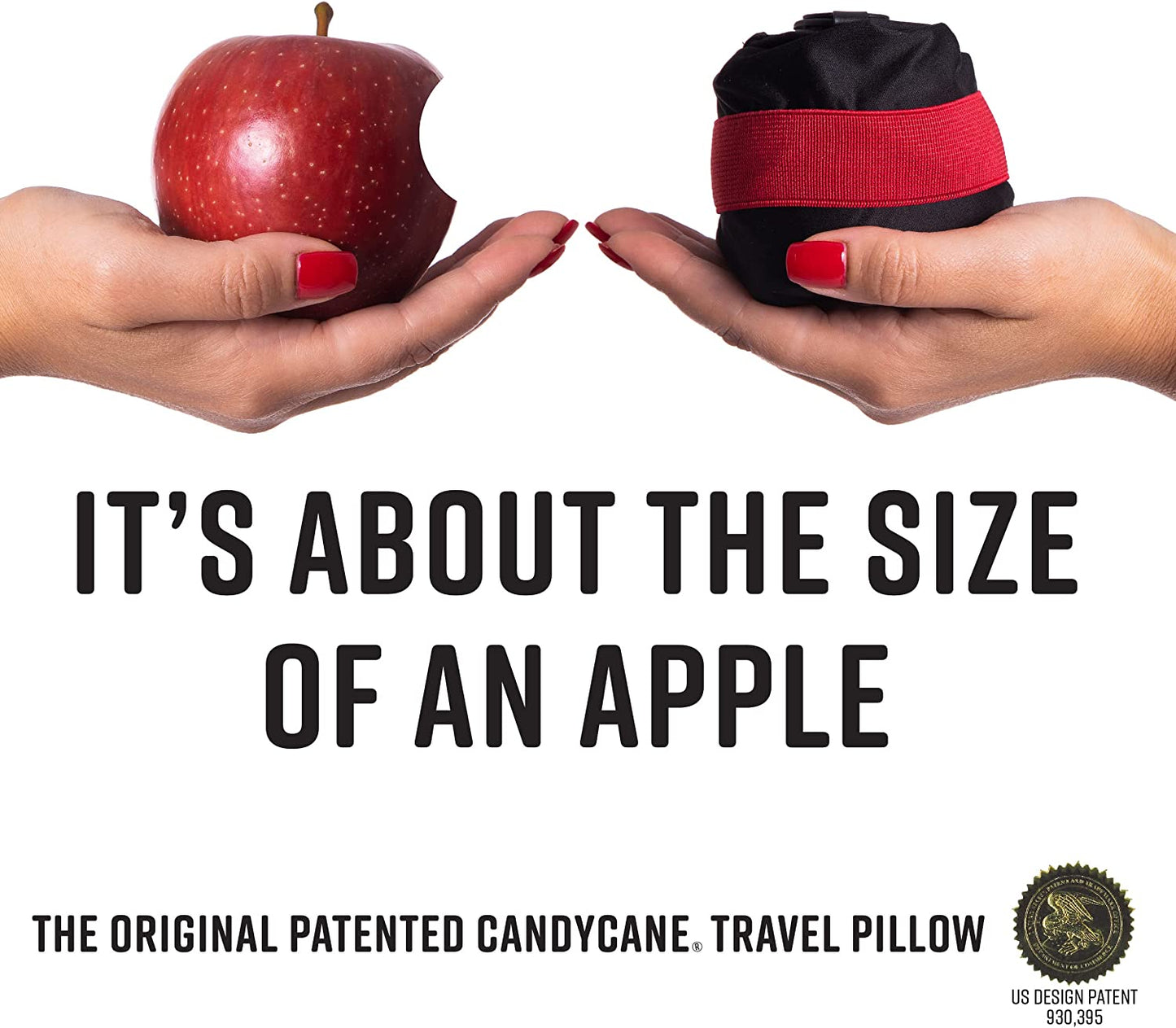 CANDY CANE Almohada de Viaje Inflable para avión, Almohada de Cuello Ultra compacta