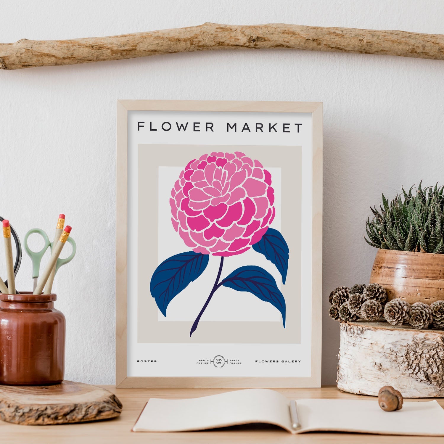 Carnation Flowers-Artwork-Nacnic-Nacnic Estudio SL