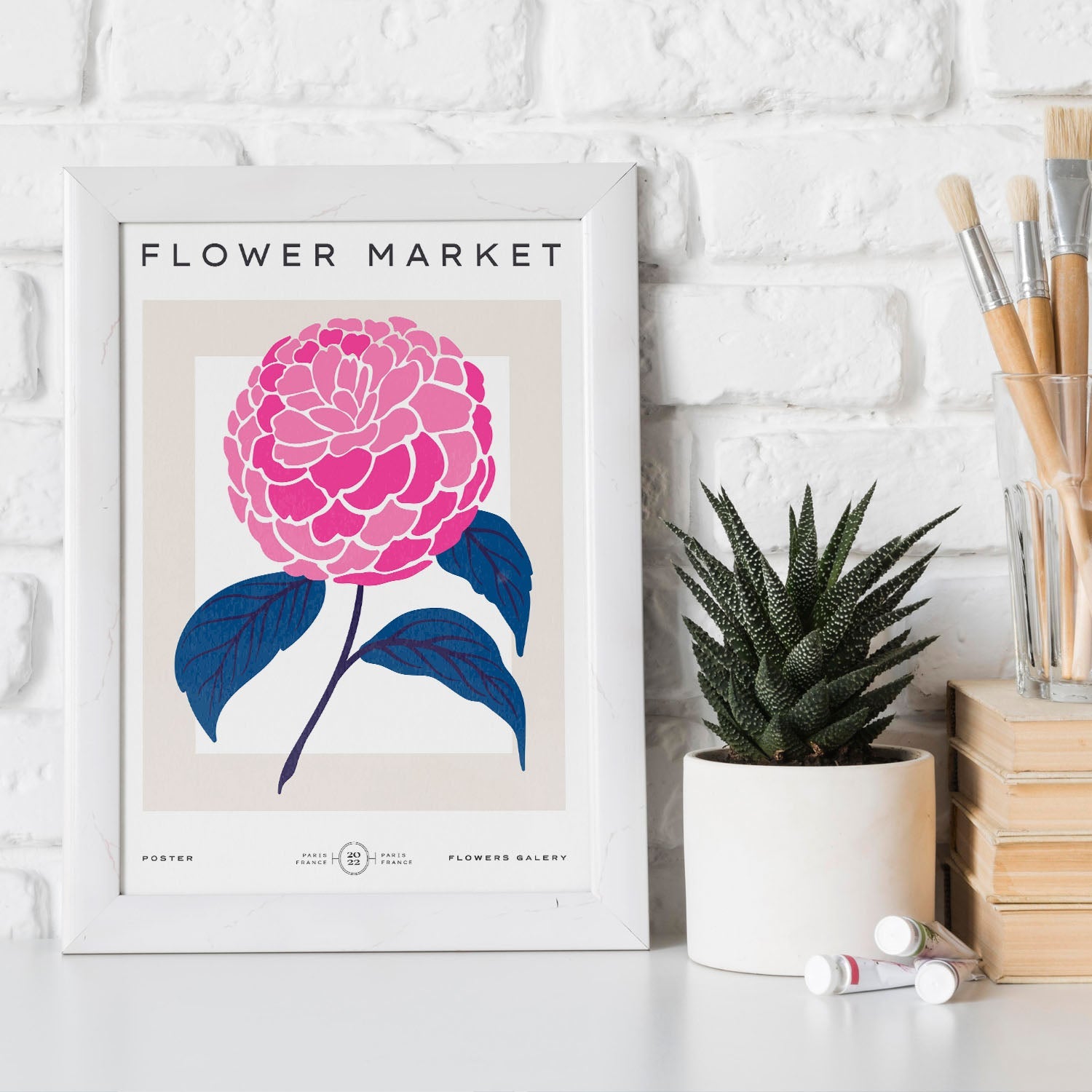 Carnation Flowers-Artwork-Nacnic-Nacnic Estudio SL