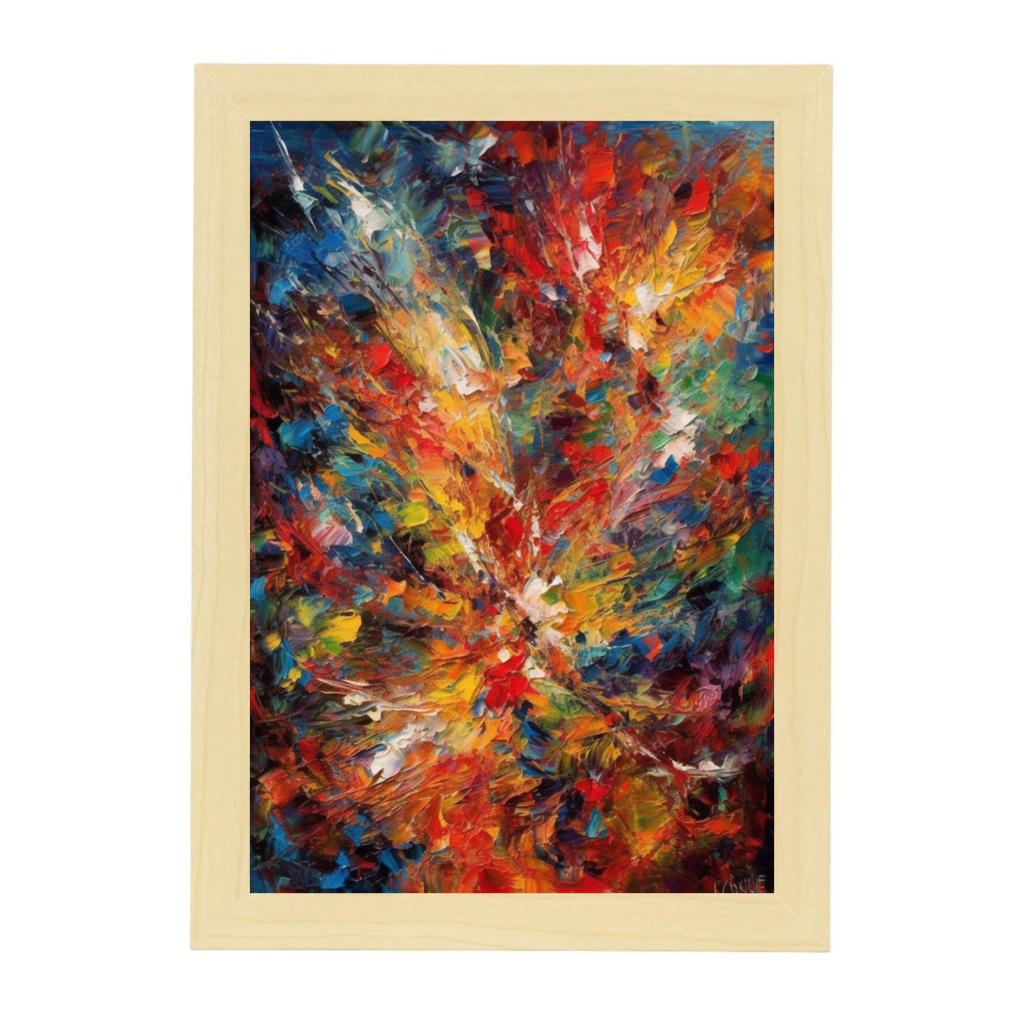 Lámina Colorida Abstracta con Letra B
