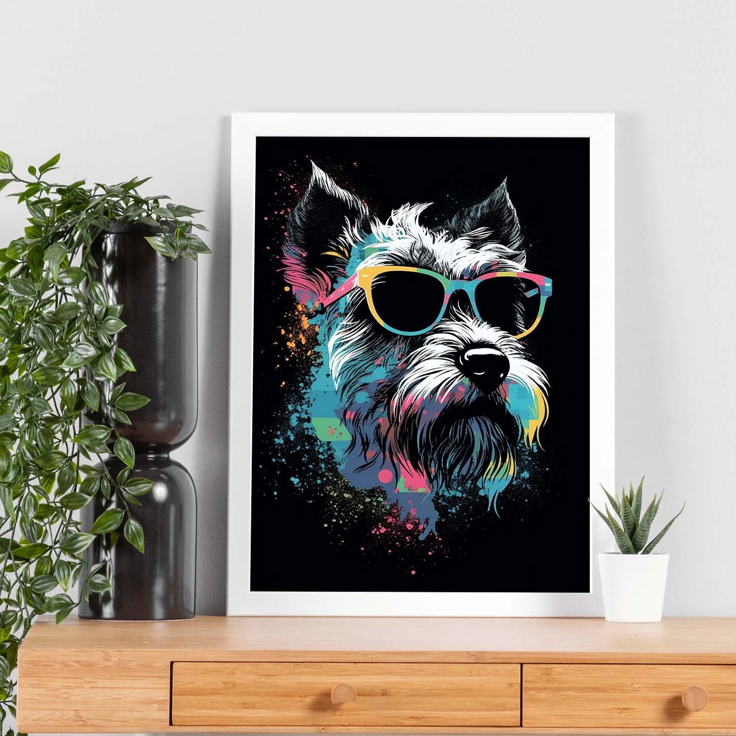 Lámina de Schnauzer con Elvis