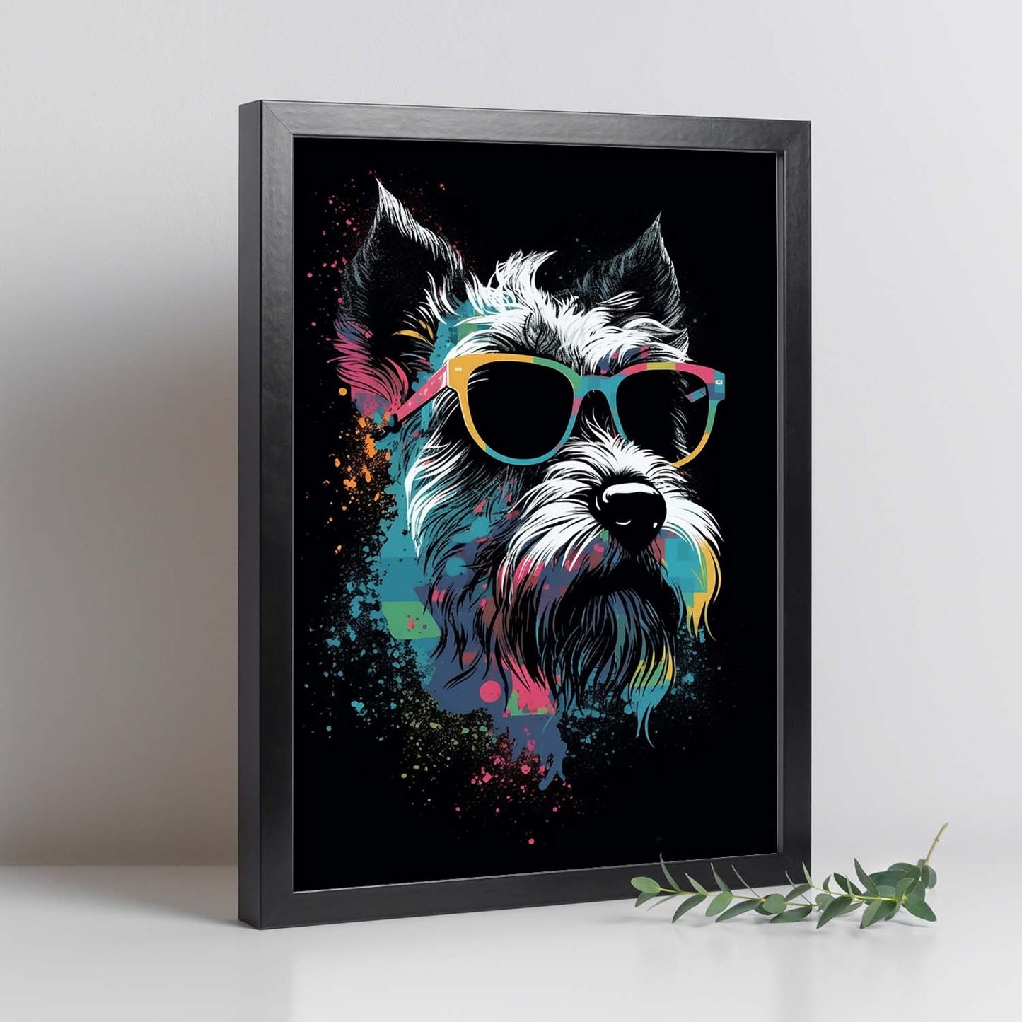 Lámina de Schnauzer con Elvis